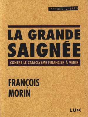 cover image of La grande saignée